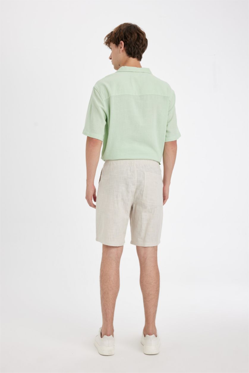 رجال بيج شورت برمودا قطن قصة مريحة