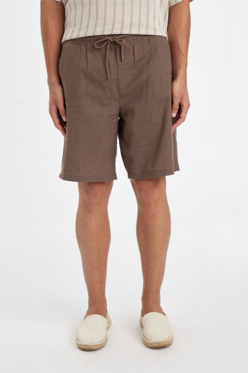 رجال بني شورت برمودا قطن قصة مريحة