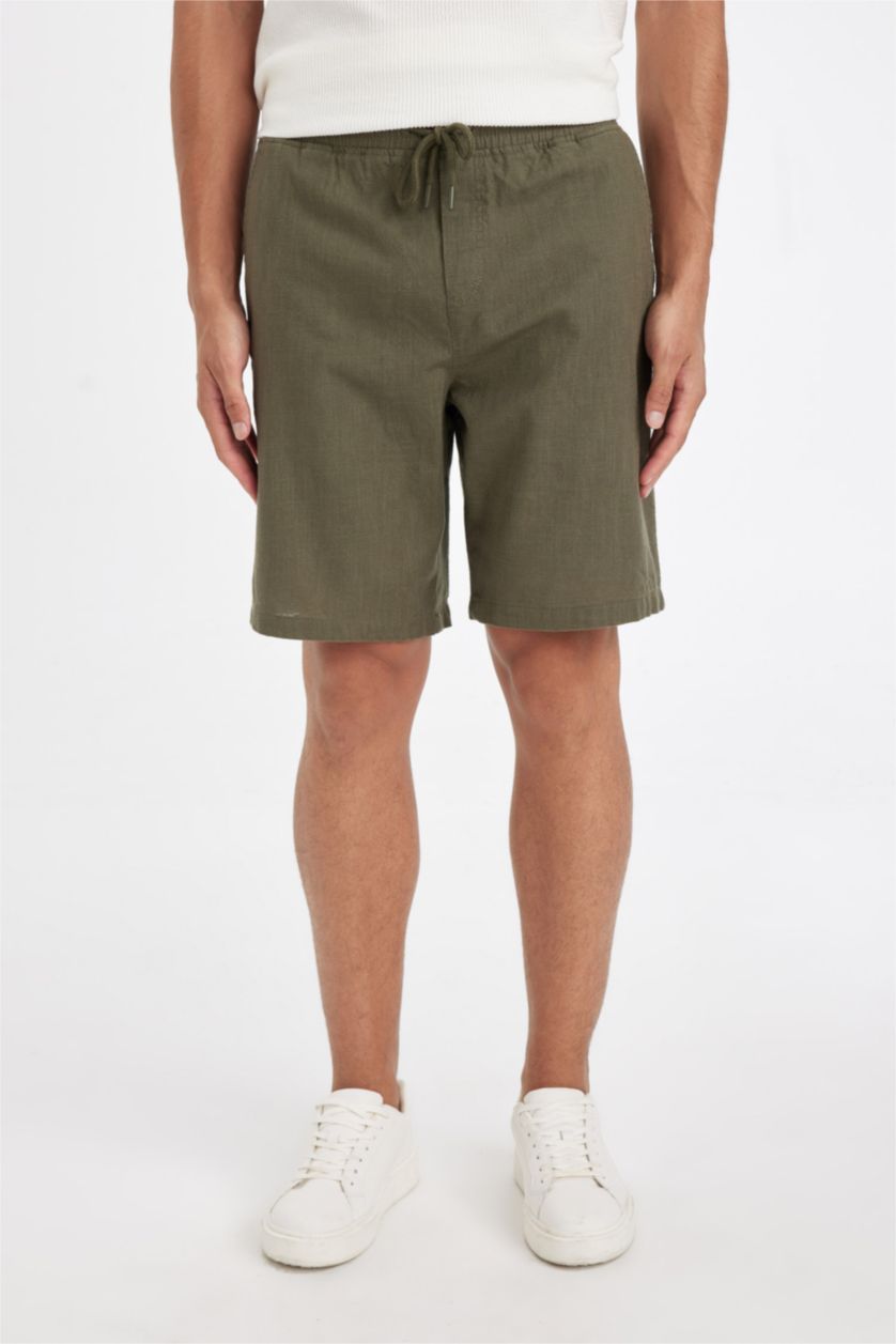 رجال كاكي شورت برمودا قطن قصة مريحة