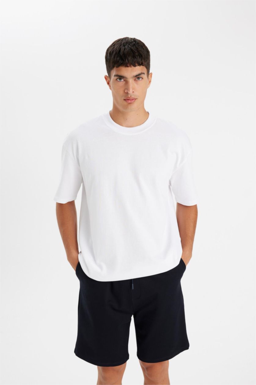 Man NAVY Regular Fit Sweatshirt Fabric Shorts