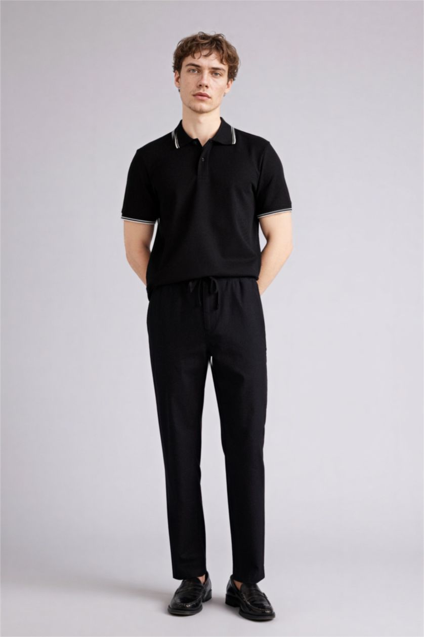 رجال أسود Man Short Sleeve Polo T-Shirt