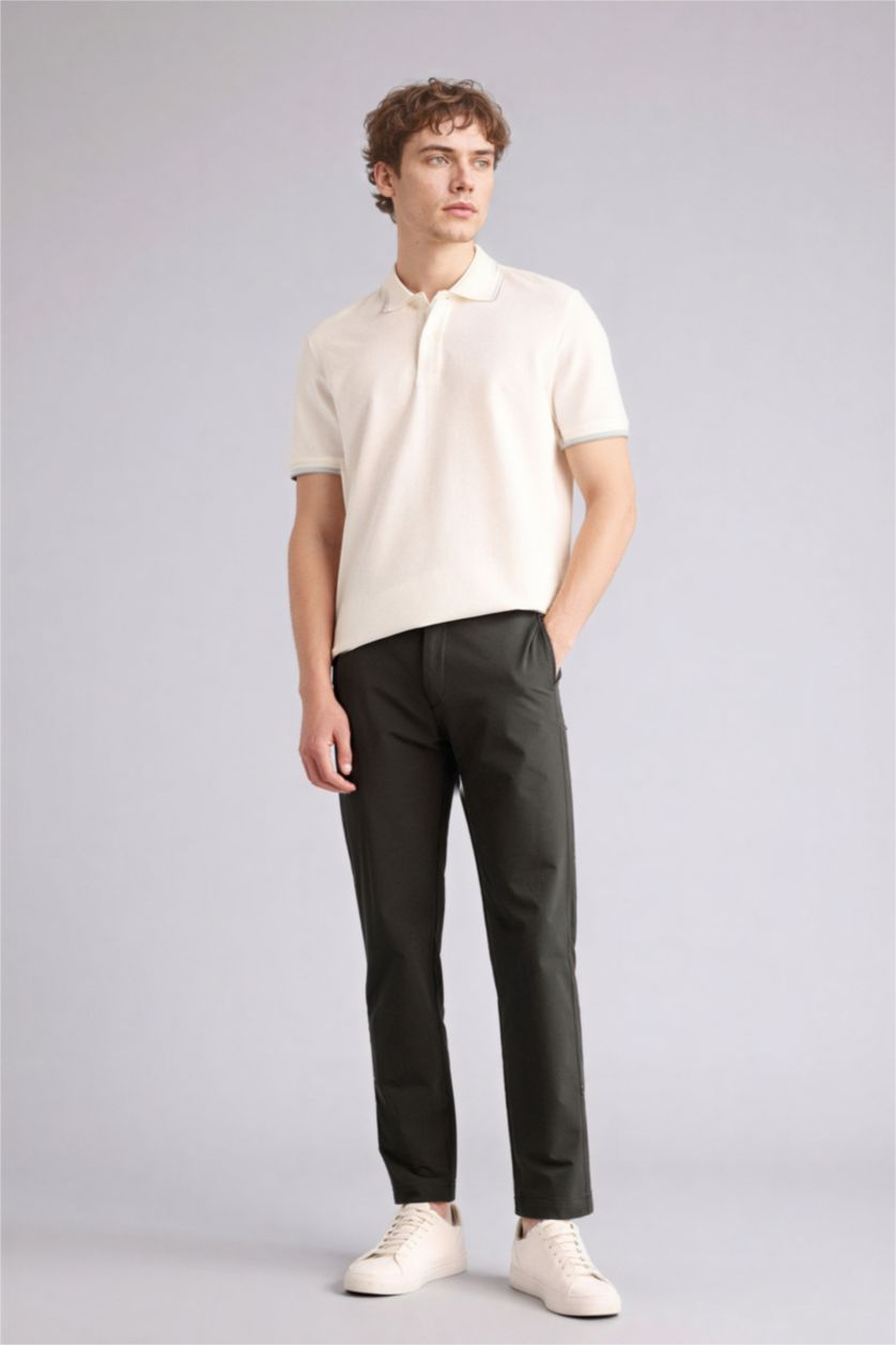 Man White تيشيرت بولو نص ردن قصة عادية