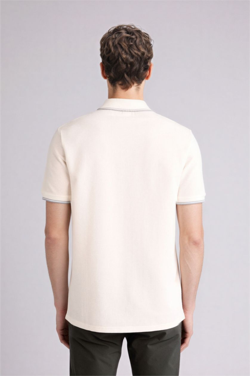 Man White تيشيرت بولو نص ردن قصة عادية