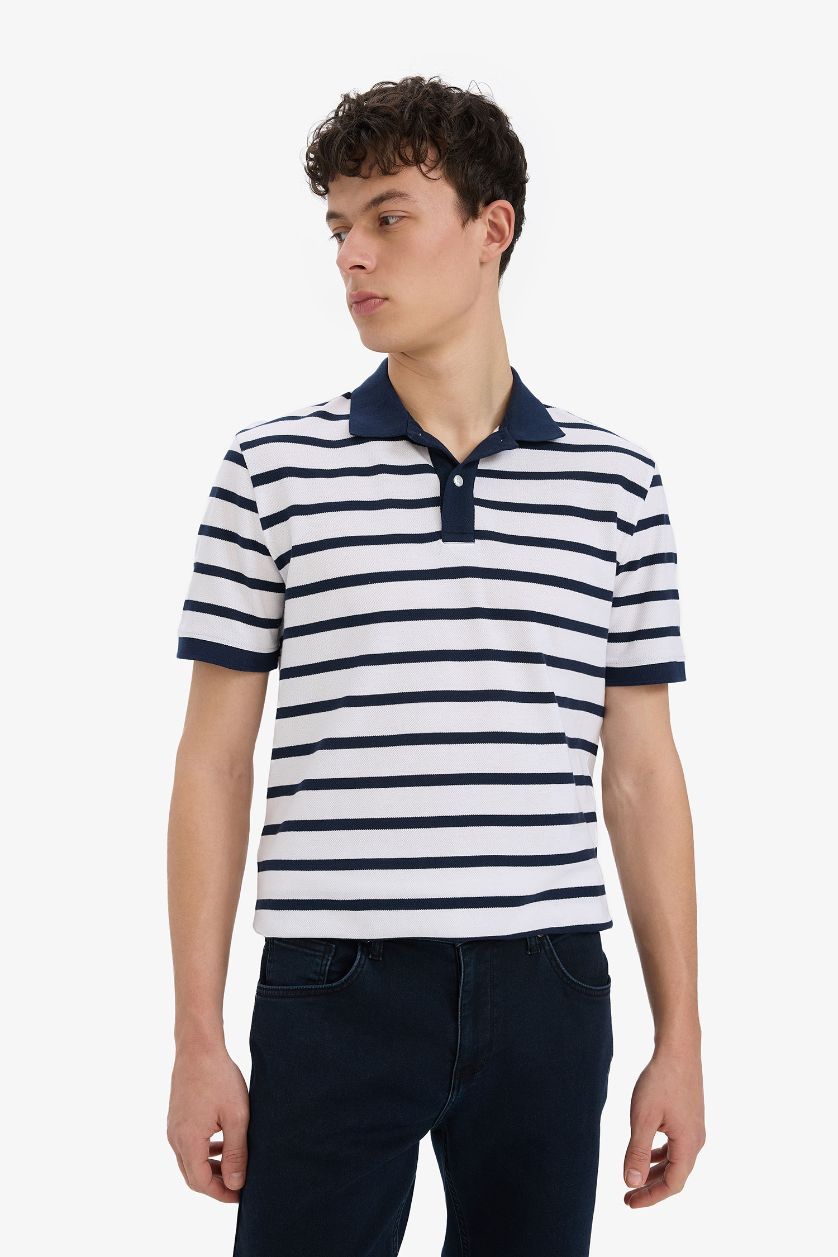 MAN NAVY Regular Fit Short Sleeve Polo T-Shirt