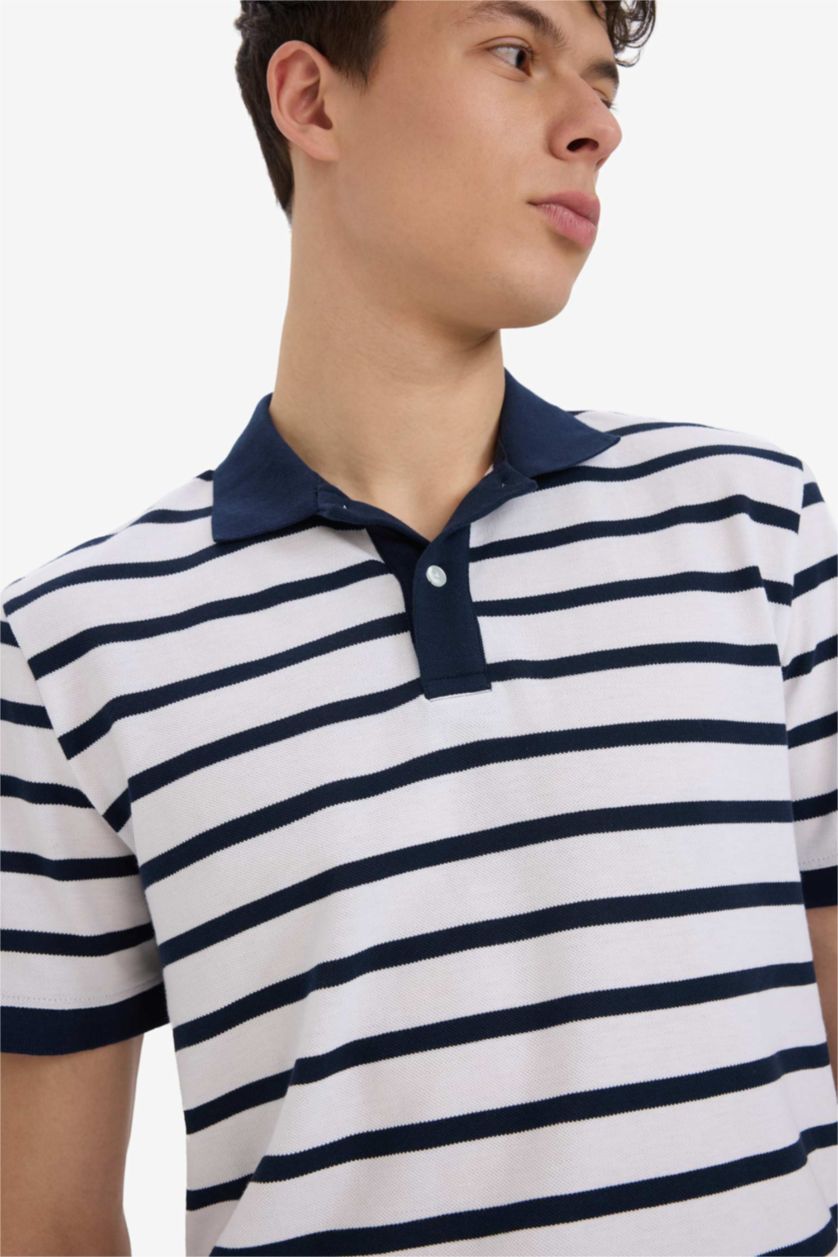 MAN NAVY Regular Fit Short Sleeve Polo T-Shirt
