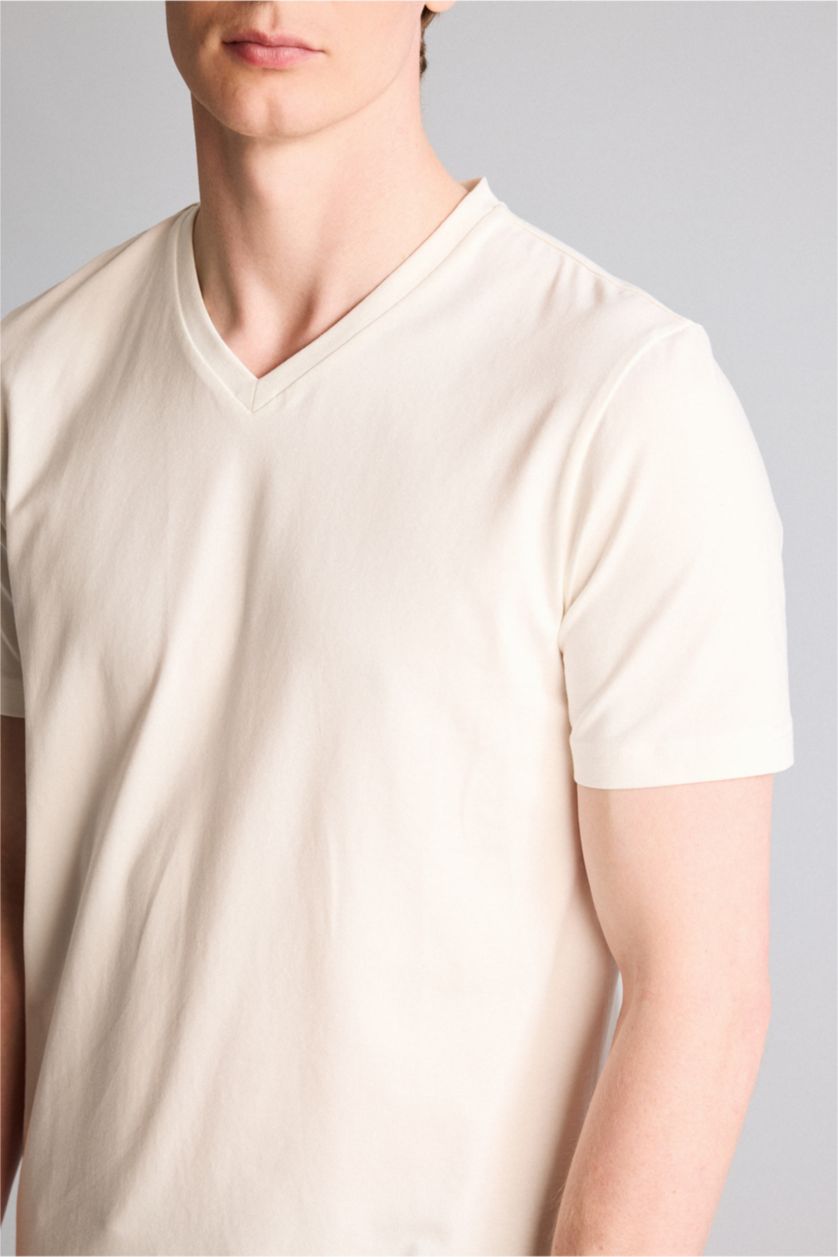 رجال اوف وايت تيشيرت نص ردن قصة عادية بياخة V