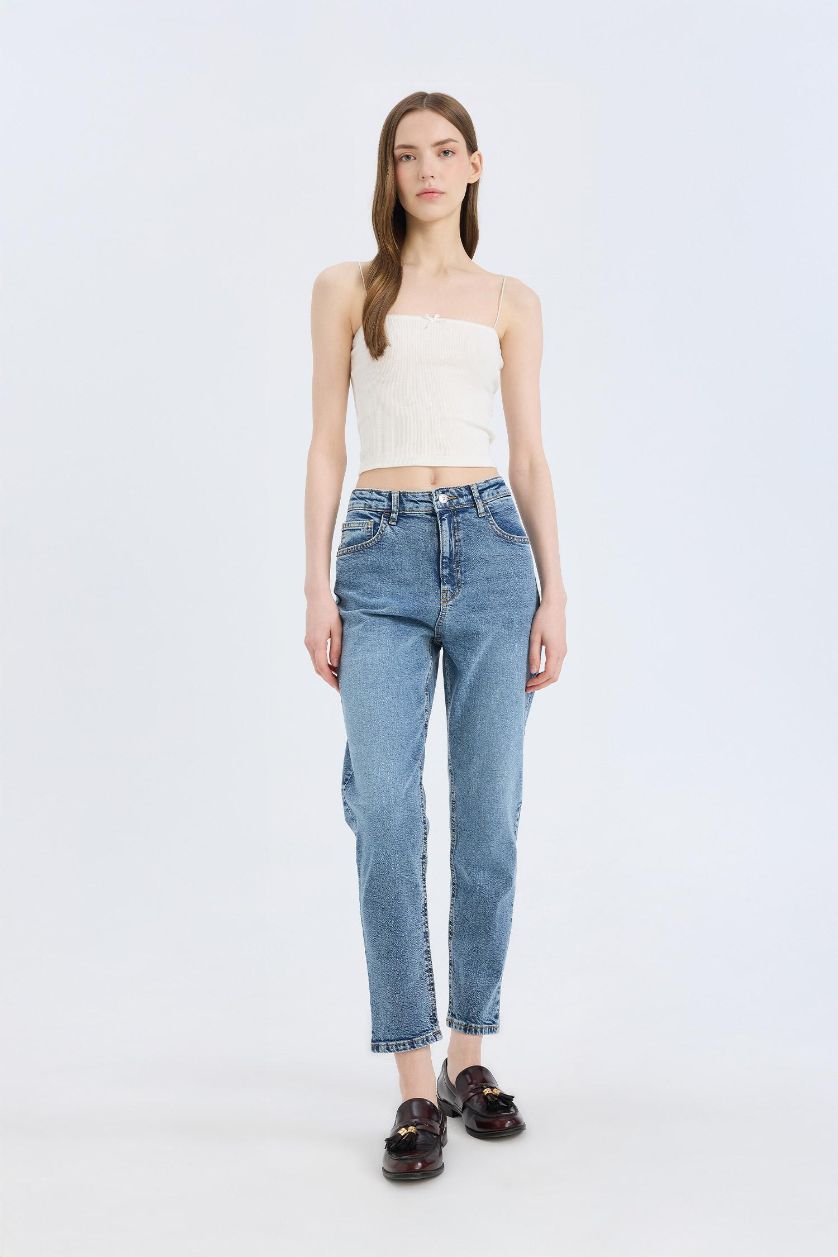 نساء أزرق بنطلون جينز ميا كومفرت فيت برجل عادي وخصر عادي