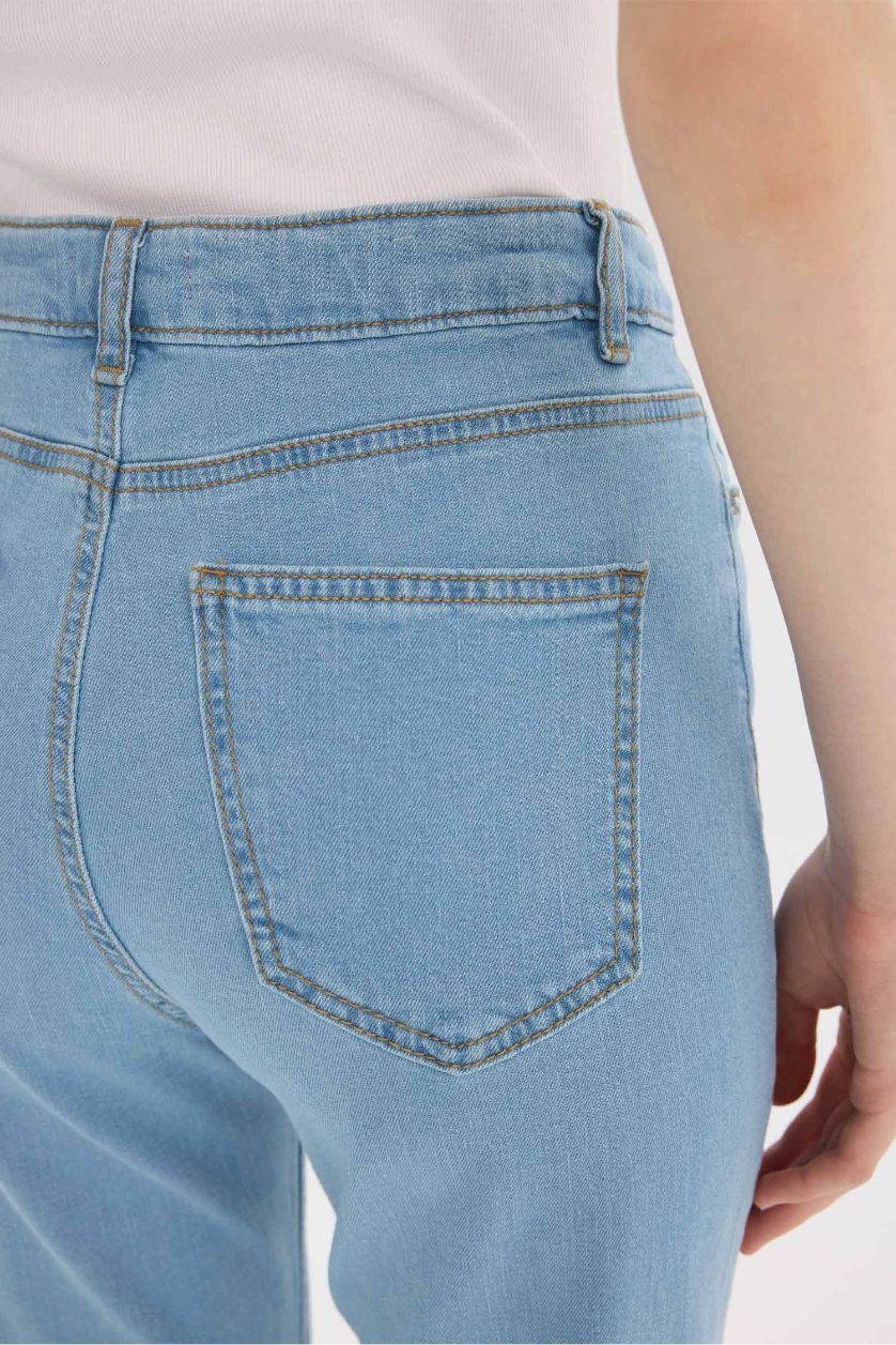 نساء أزرق فاتح سروال جينز برجل عادي