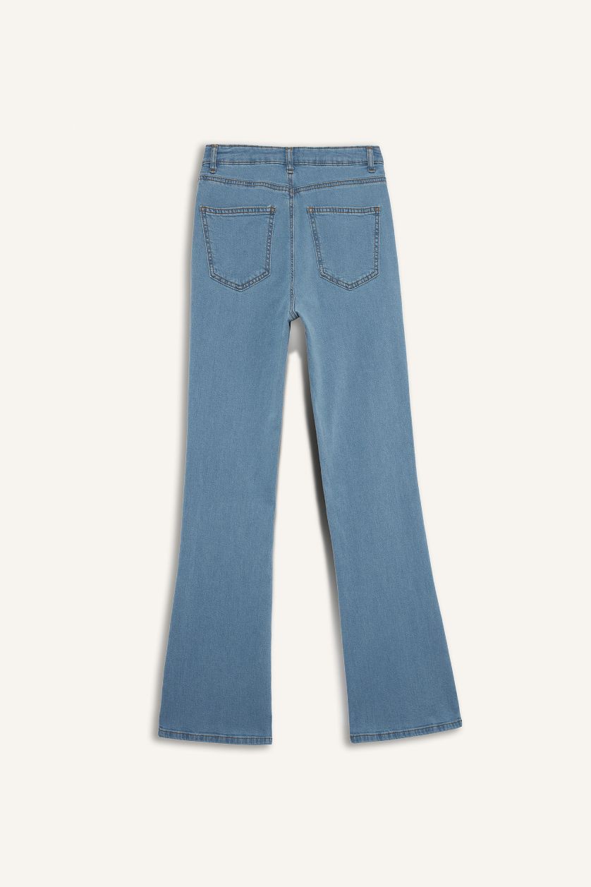 نساء أزرق فاتح سروال جينز برجل عادي