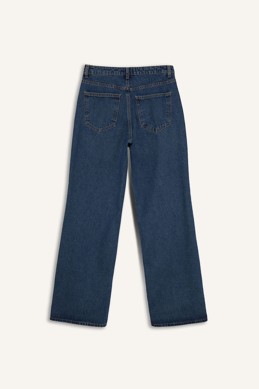 WOMAN Dark Blue High Waist Trousers