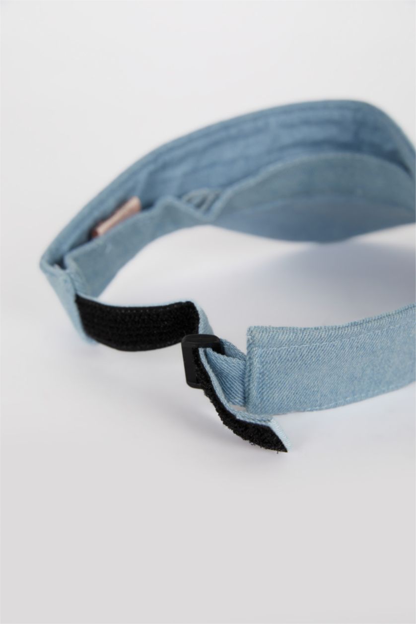 Kadın Mavi Kadın Dokuma Vizör Şapka