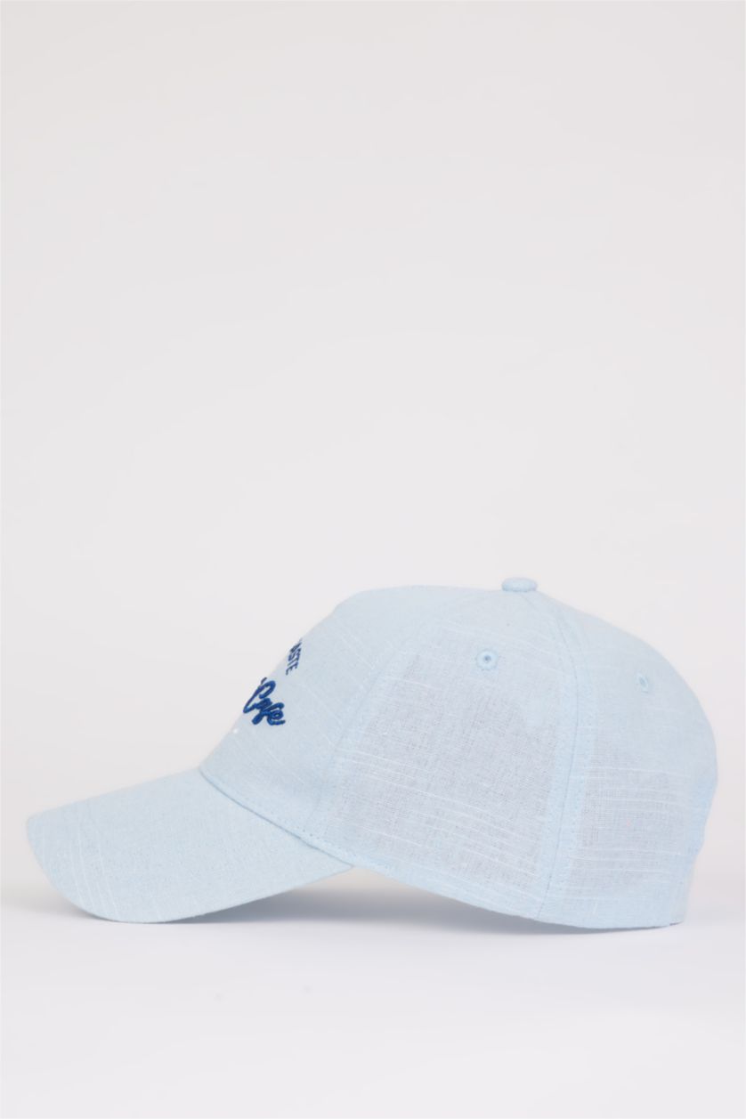 Kadın Mavi Kadın Baskılı Dokuma Beyzbol Basketbol Şapkası
