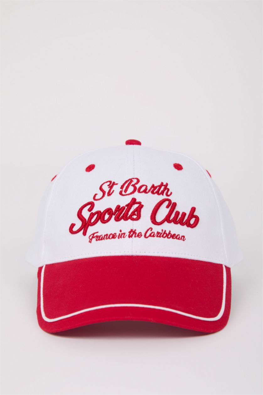 Woman Red Woman Label Printed Woven Baseball Basketball Cap