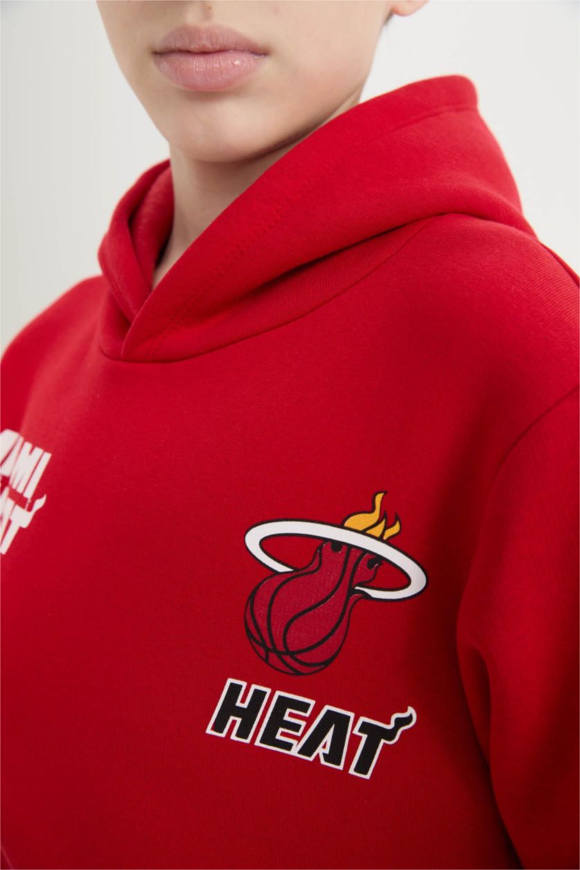 BOYS & TEENS Red Boy NBA Miami Heat Hooded Sweatshirt