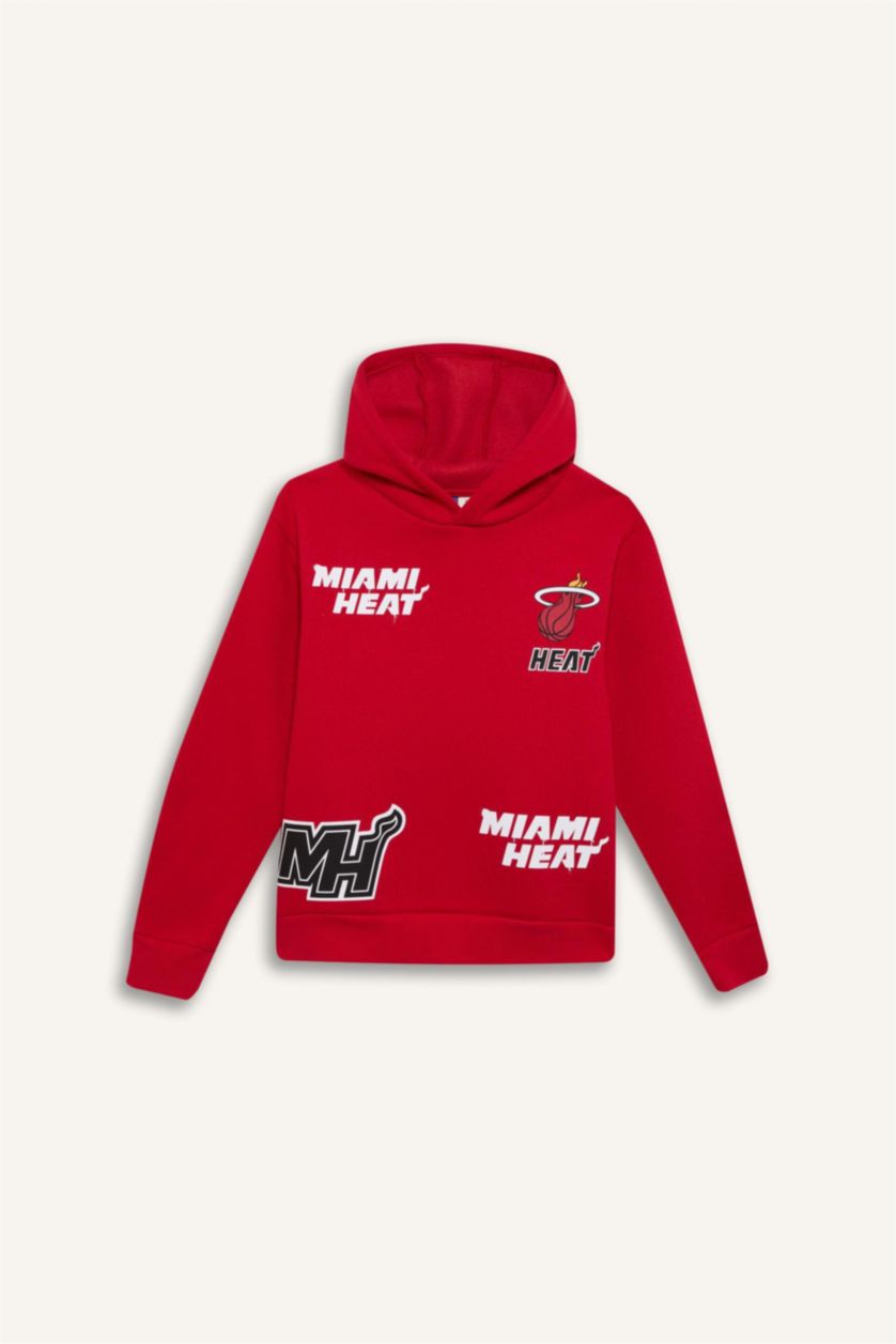 BOYS & TEENS Red Boy NBA Miami Heat Hooded Sweatshirt