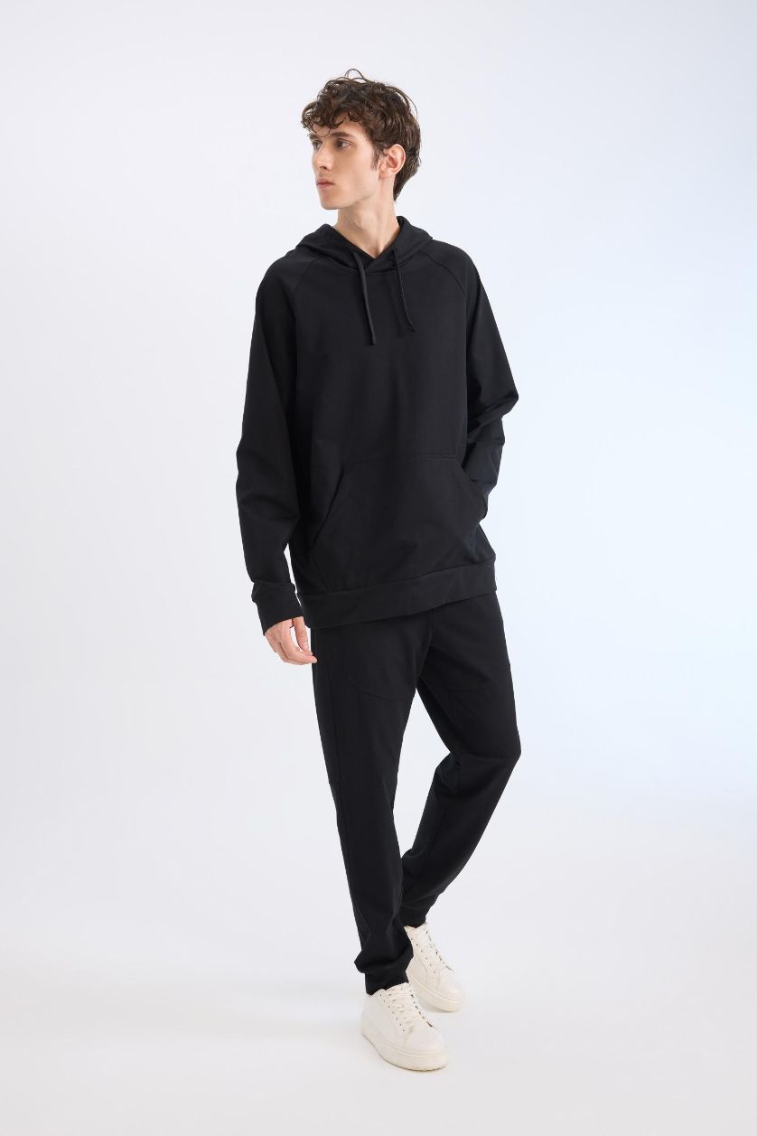 Man Black DeFactoFit Slim Fit Standard Leg Joggers