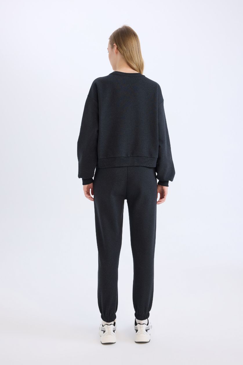 Kadın Antrasit Kalın Kumaş 2'li Takım