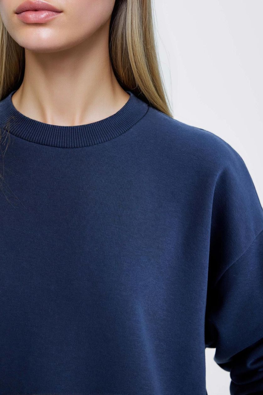 Kadın Lacivert Kalın Kumaş 2'li Takım