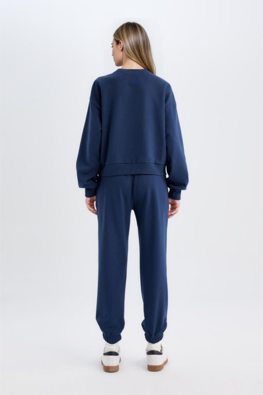 Kadın Lacivert Kalın Kumaş 2'li Takım