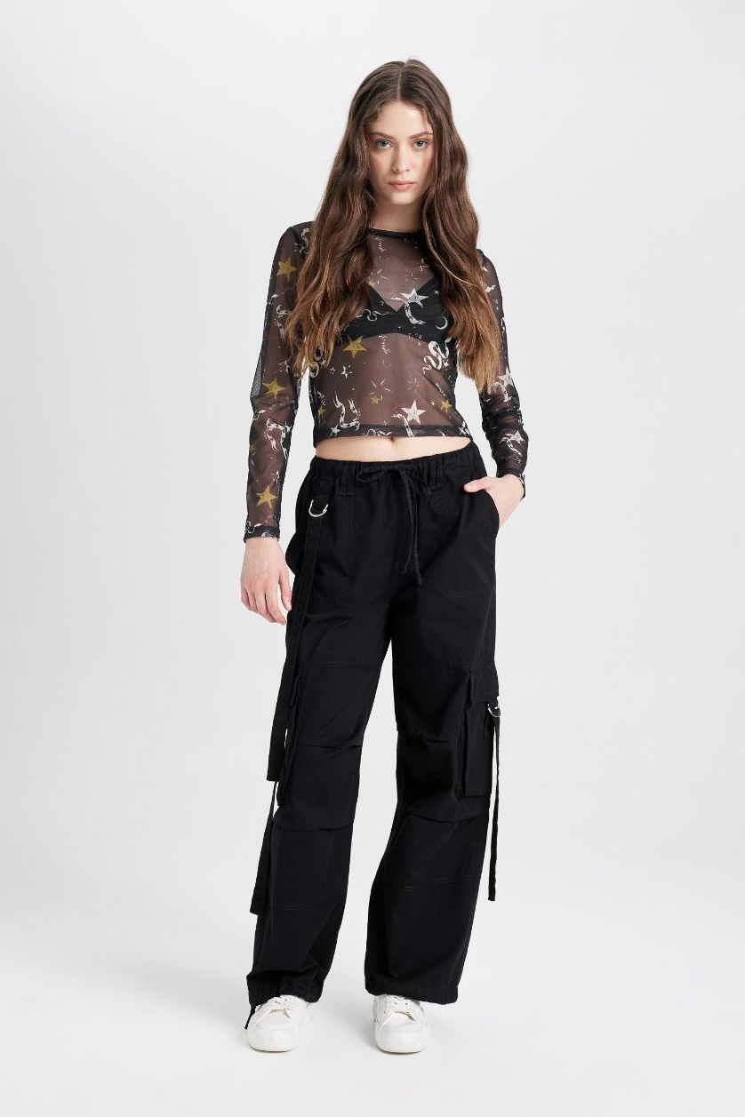 نساء أسود تيشيرت اسود نص ردن تول سليم فيت