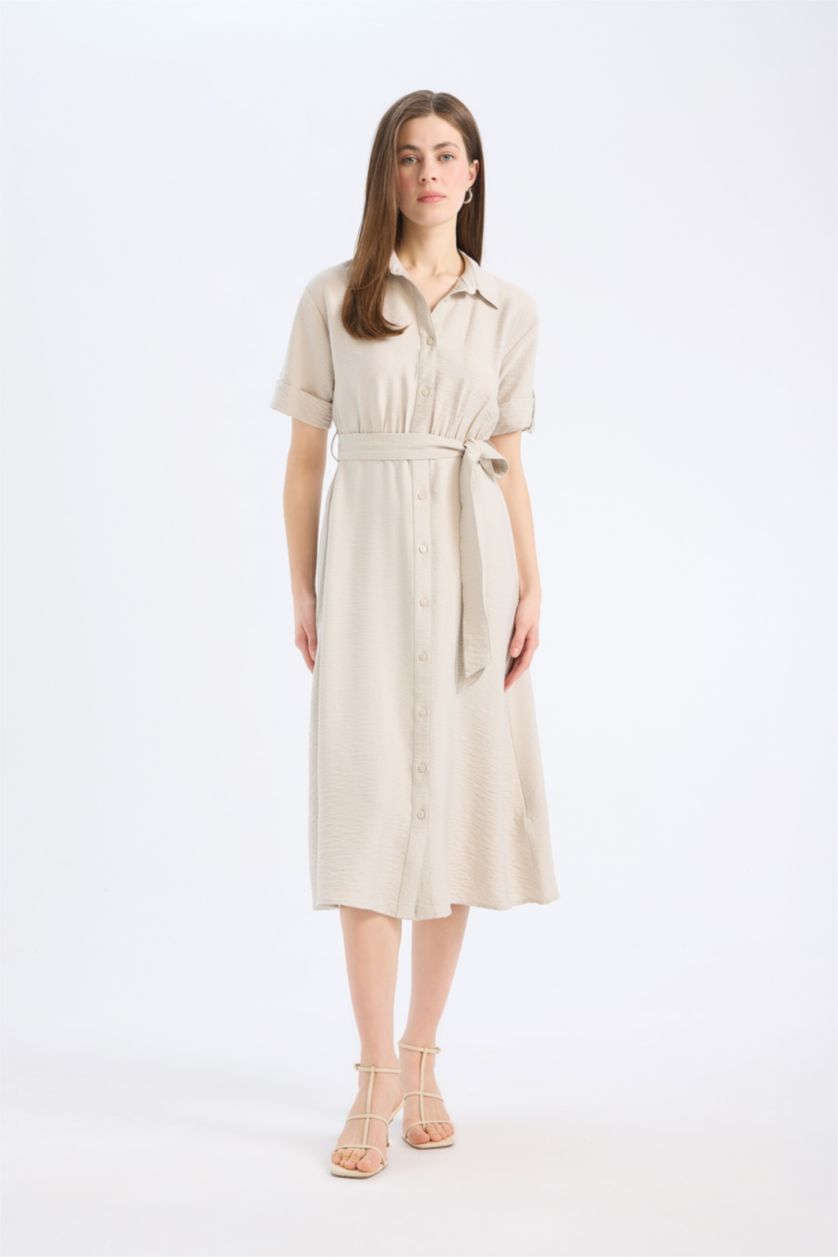 Әйелдерге Сұр жейде мойыны қысқа жеңді Қысқа жеңді тоқылған көйлек