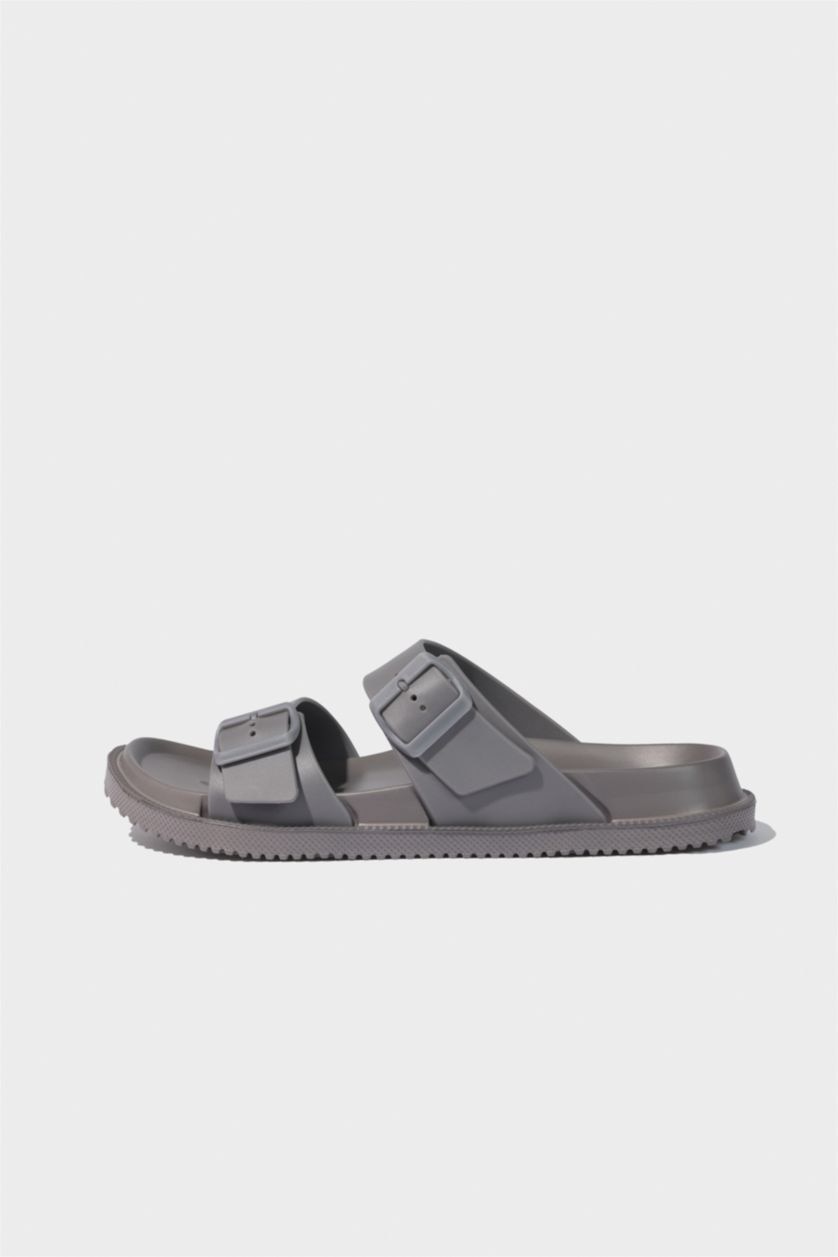 رجال رمادي شبشب رجالي إيفا بكعب مسطح بشريط مزدوج