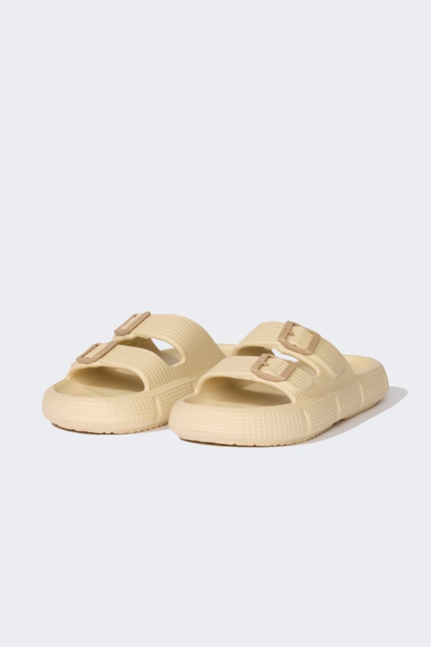 MAN Beige Man Flat Sole Eva Slippers