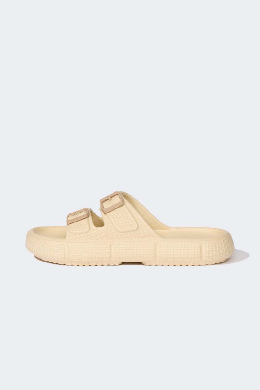 MAN Beige Man Flat Sole Eva Slippers