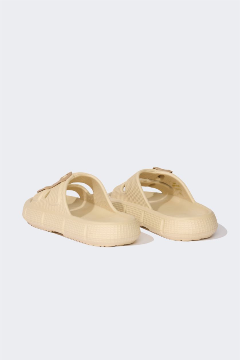 MAN Beige Man Flat Sole Eva Slippers