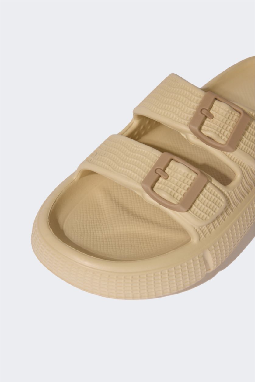 MAN Beige Man Flat Sole Eva Slippers