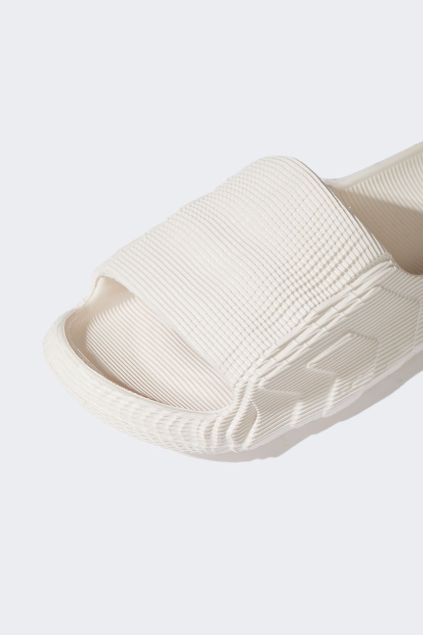 رجال اللون الحجري شبشب رجالي إيفا بكعب مسطح بشريط مفرد