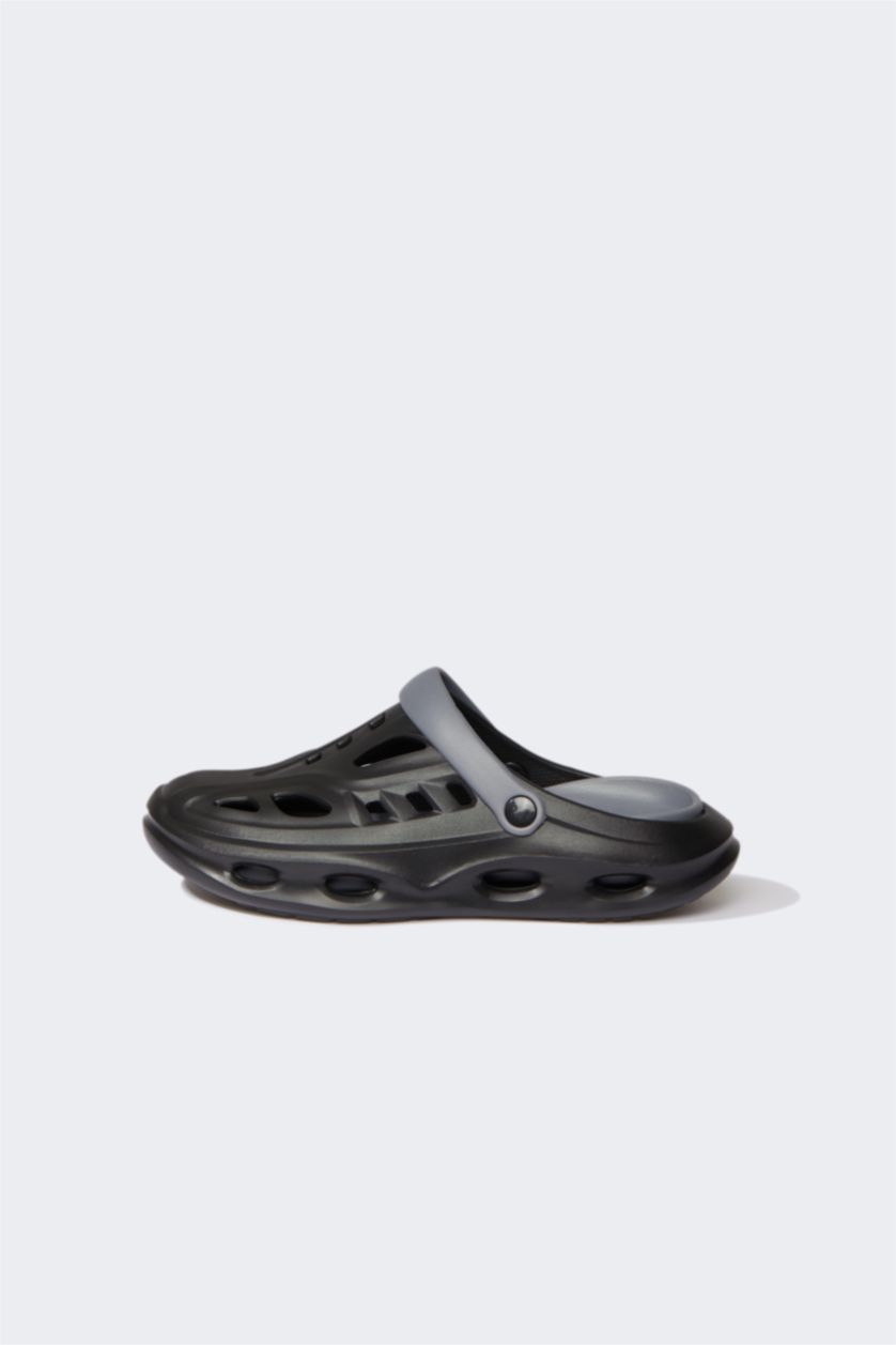 Man Black Man Flat Sole Sandals