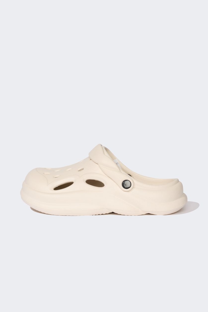 Man Beige Man Flat Sole Eva Sandals