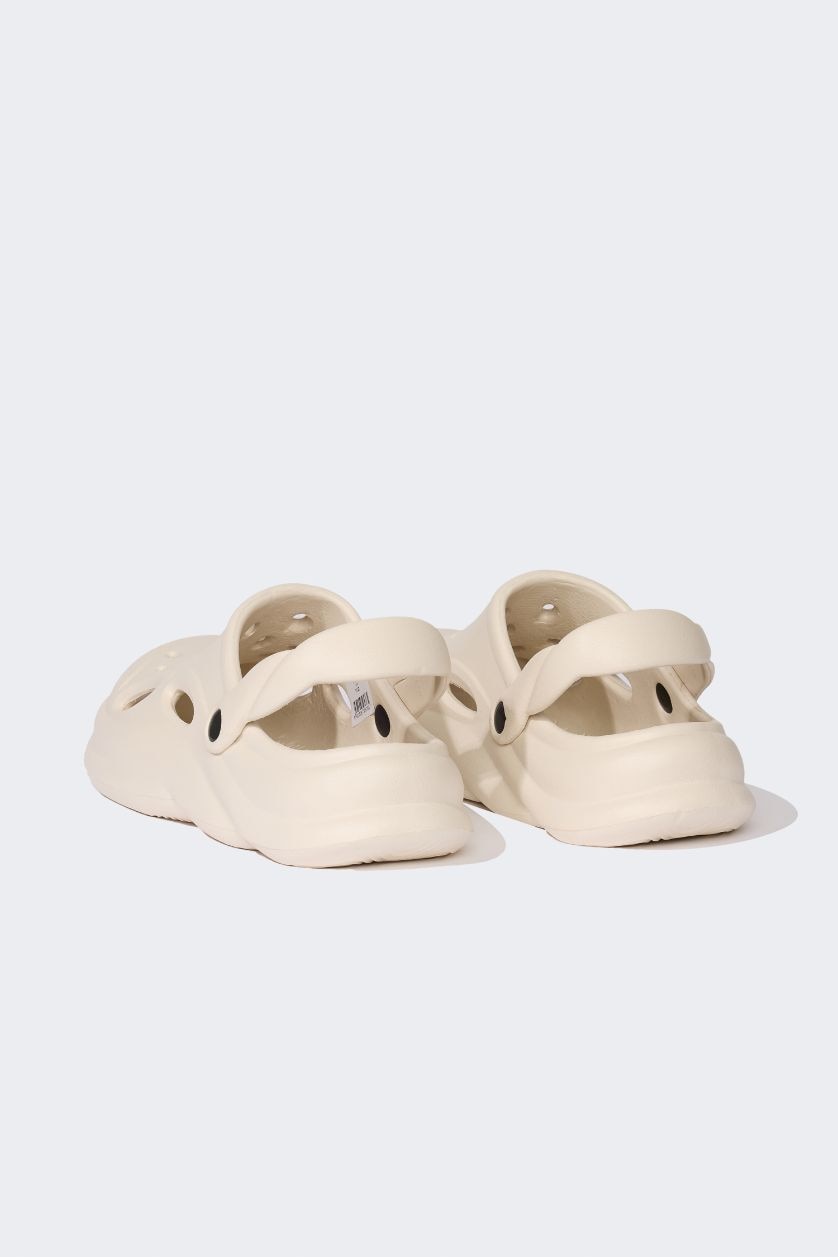 Man Beige Man Flat Sole Eva Sandals