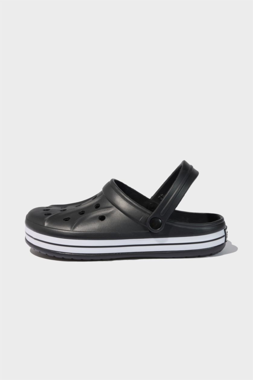 رجالي أسود صندل رجالي أسود بكعب مسطح