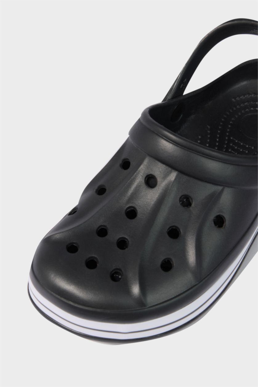 رجالي أسود صندل رجالي أسود بكعب مسطح