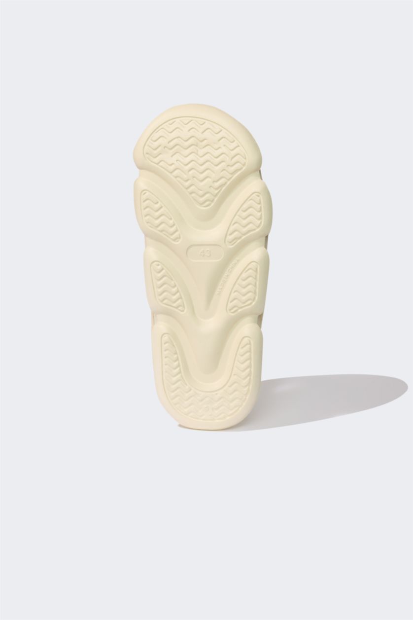 Man Beige Man Flat Sole Sandals