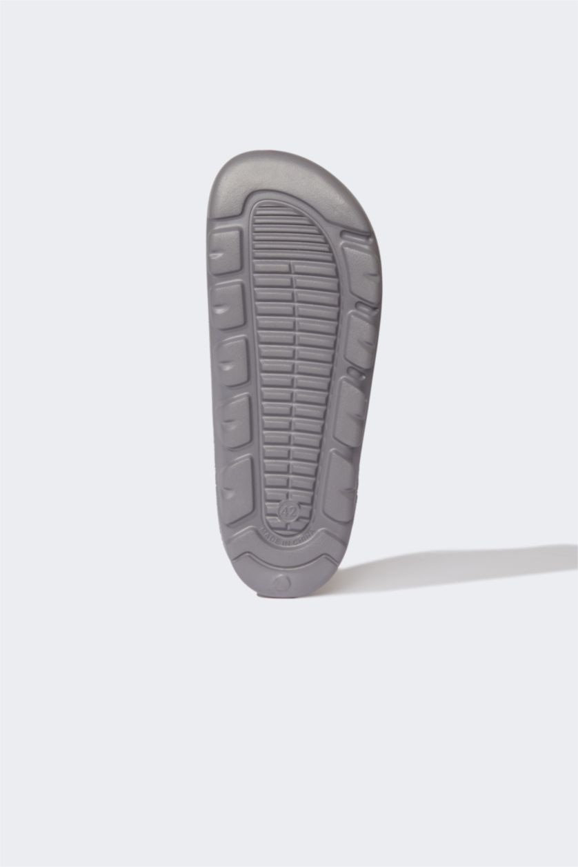 MAN Anthracite Man Flat Sole Double Banded Eva Slippers