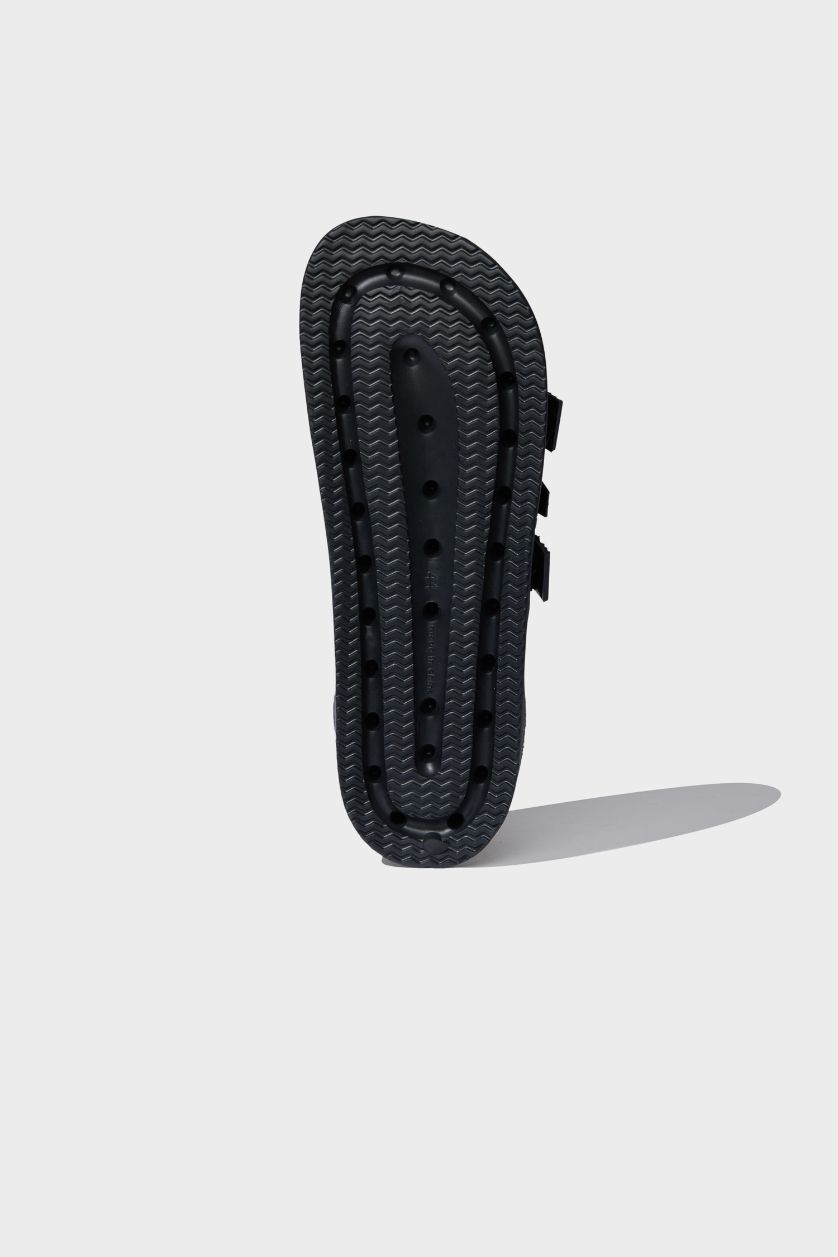 رجال أسود شبشب رجالي بكعب مسطح بشريط مفرد