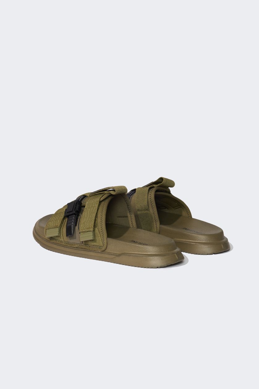 MAN Khaki Man Flat Sole Single Band Slippers