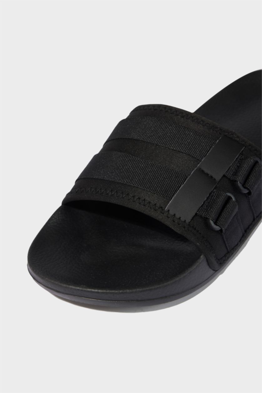 Erkek Siyah Erkek Düz Taban Tek Bantlı Eva Terlik
