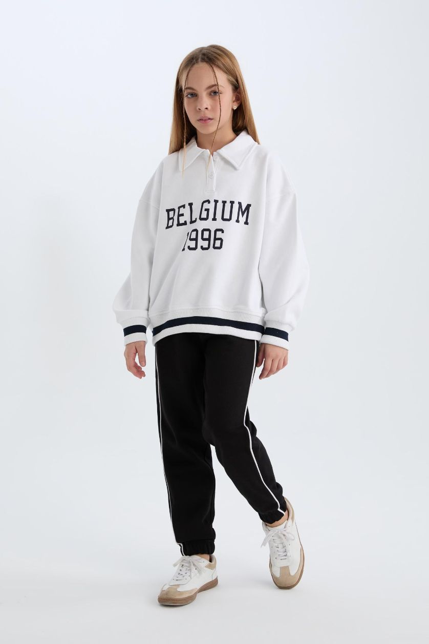 بناتي أسود بنطلون سويت بانتس بناتي جوجر قطن