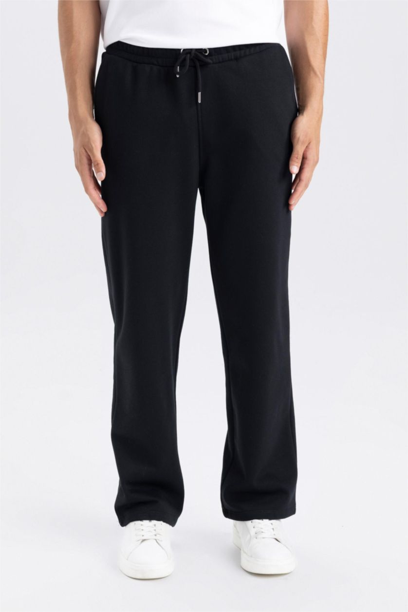 Erkek Siyah Relax Fıt Pantolon