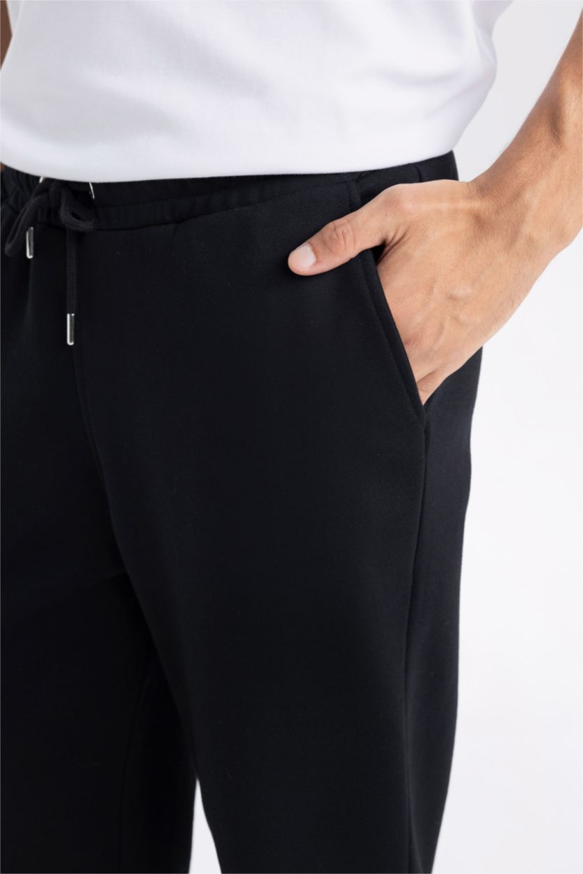 Erkek Siyah Relax Fıt Pantolon