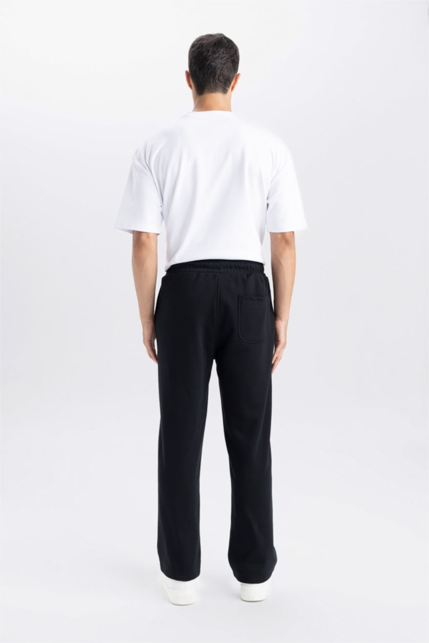 Erkek Siyah Relax Fıt Pantolon