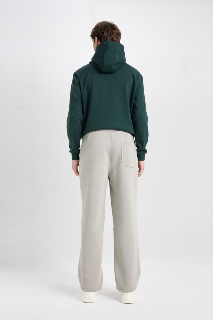 Ерлер Сұр релакс пішімі 3 көтерілген жіп тұрақты етек Шалбар