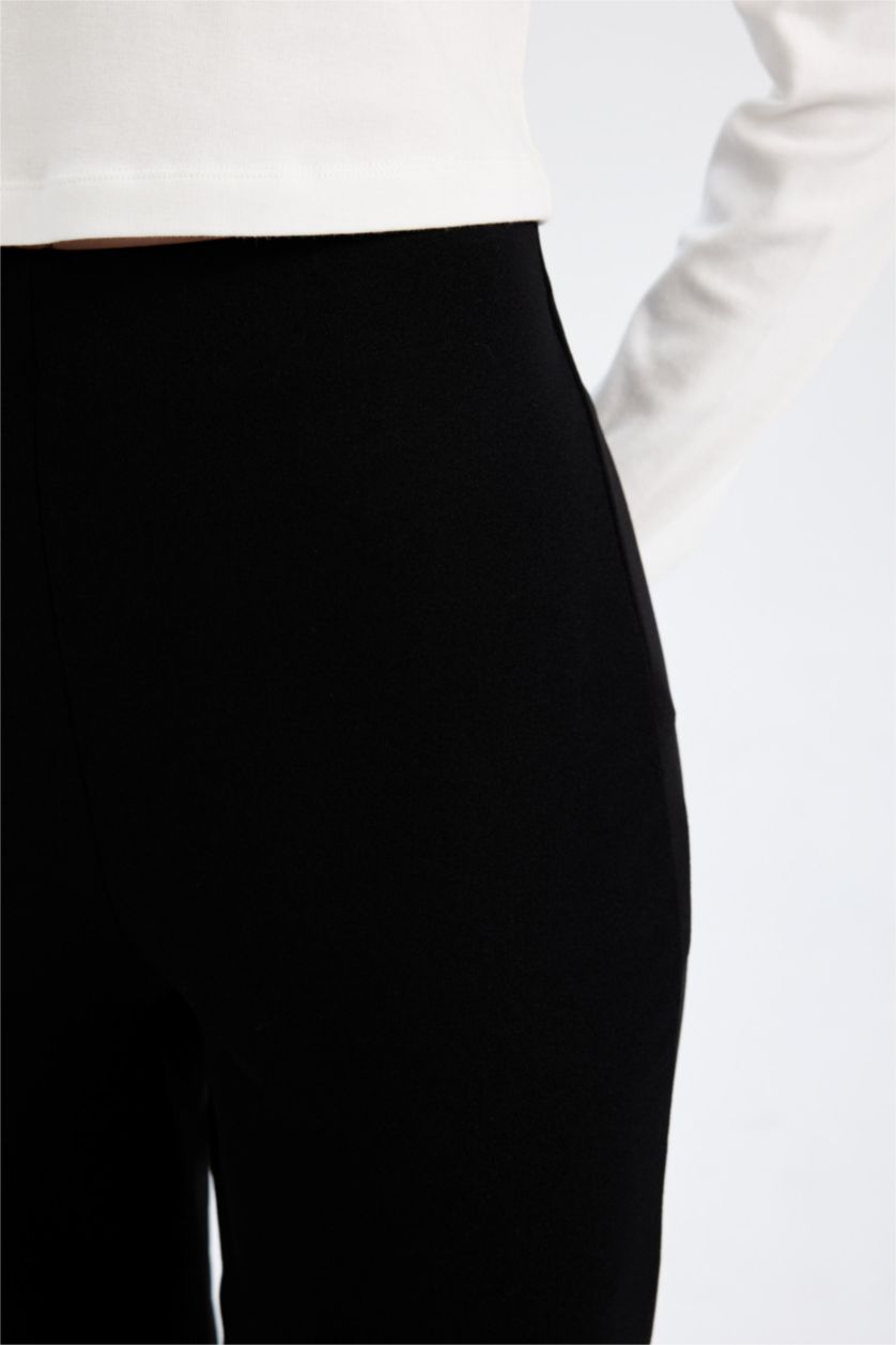 FEMME Noir Pantalon basique évasé