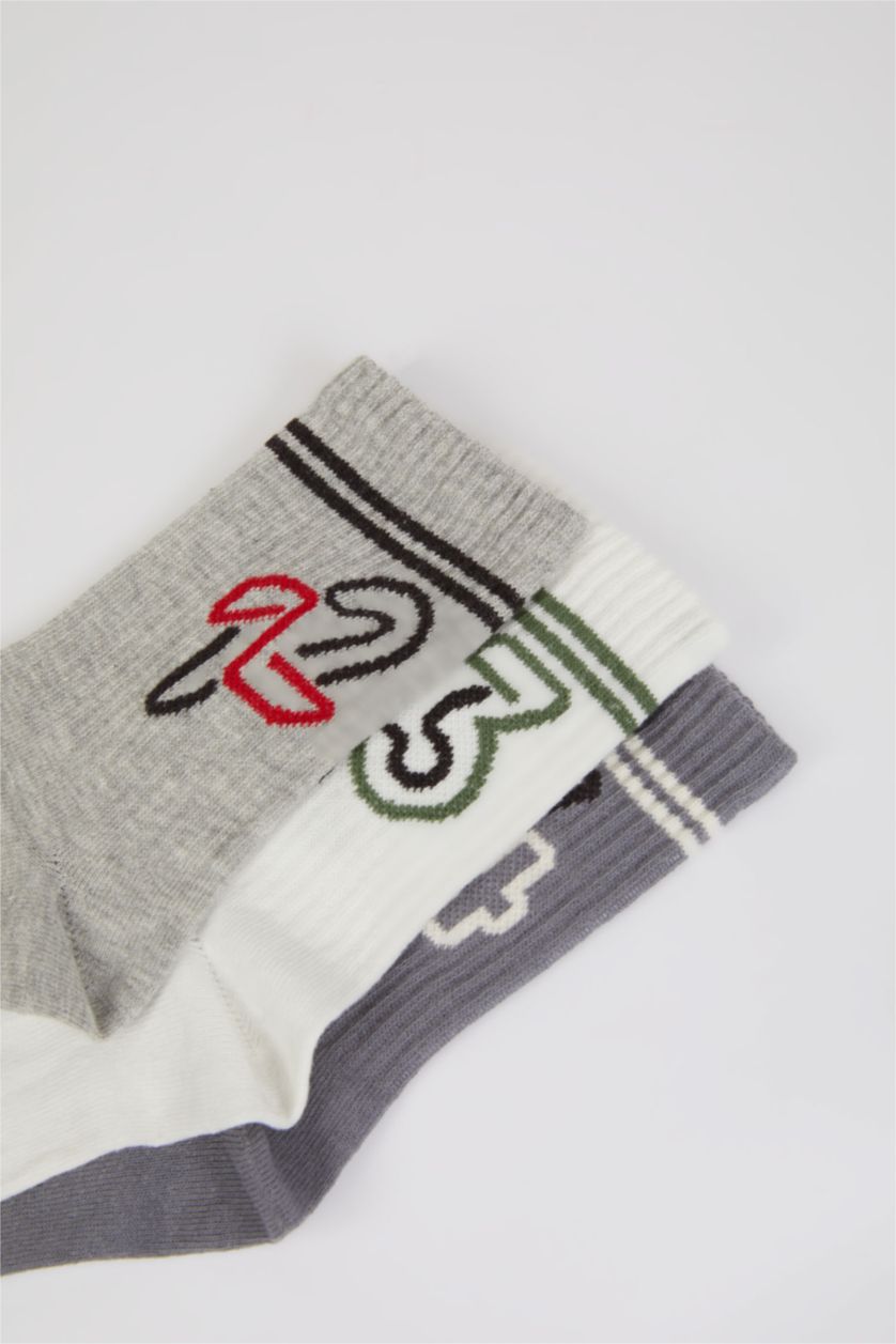 Erkek Çocuk - Genç Erkek Karma Erkek Çocuk 3'lü Pamuklu Uzun Çorap