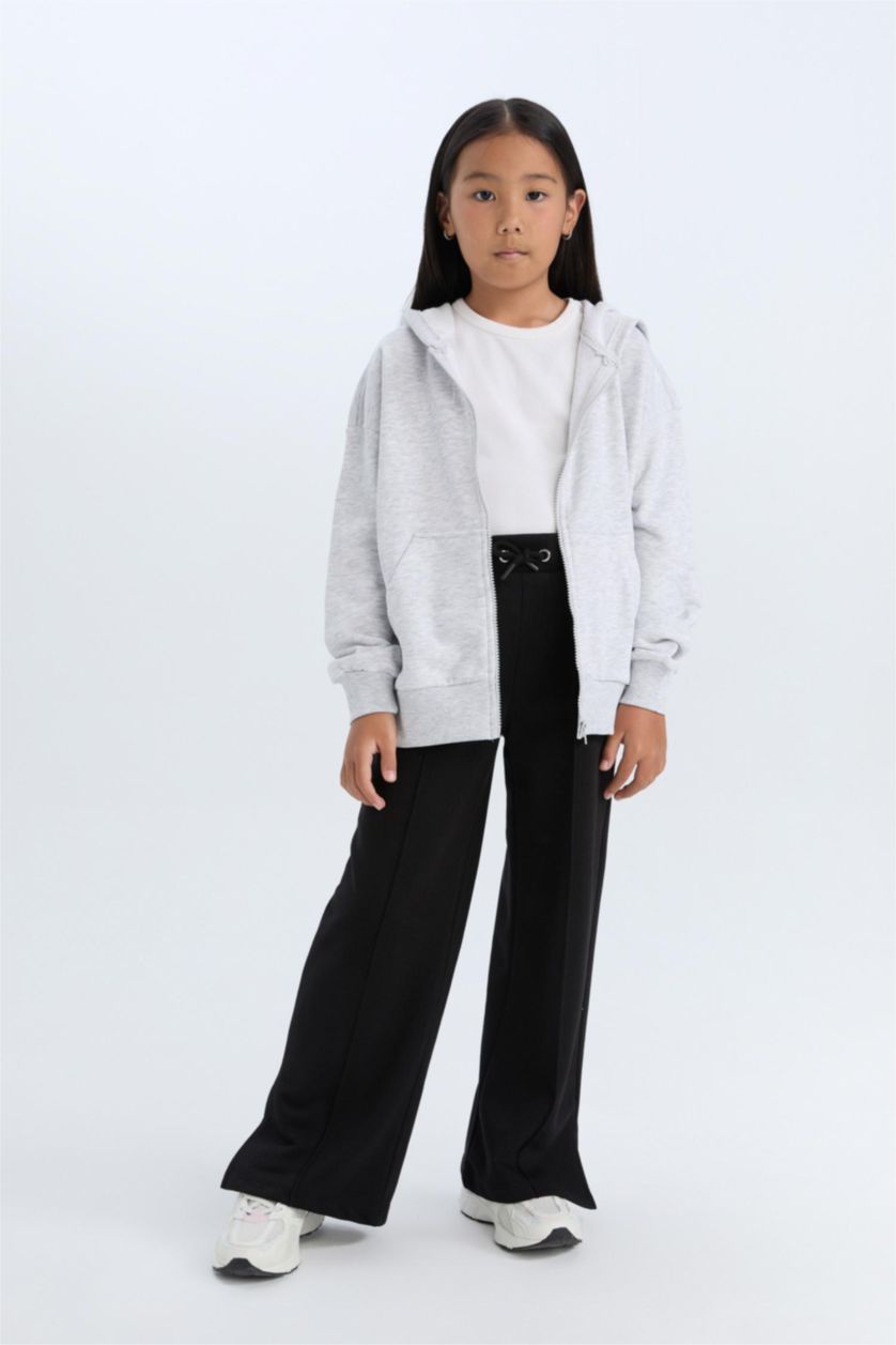 Young Girls - Teen Girls Black Wide Leg Trousers