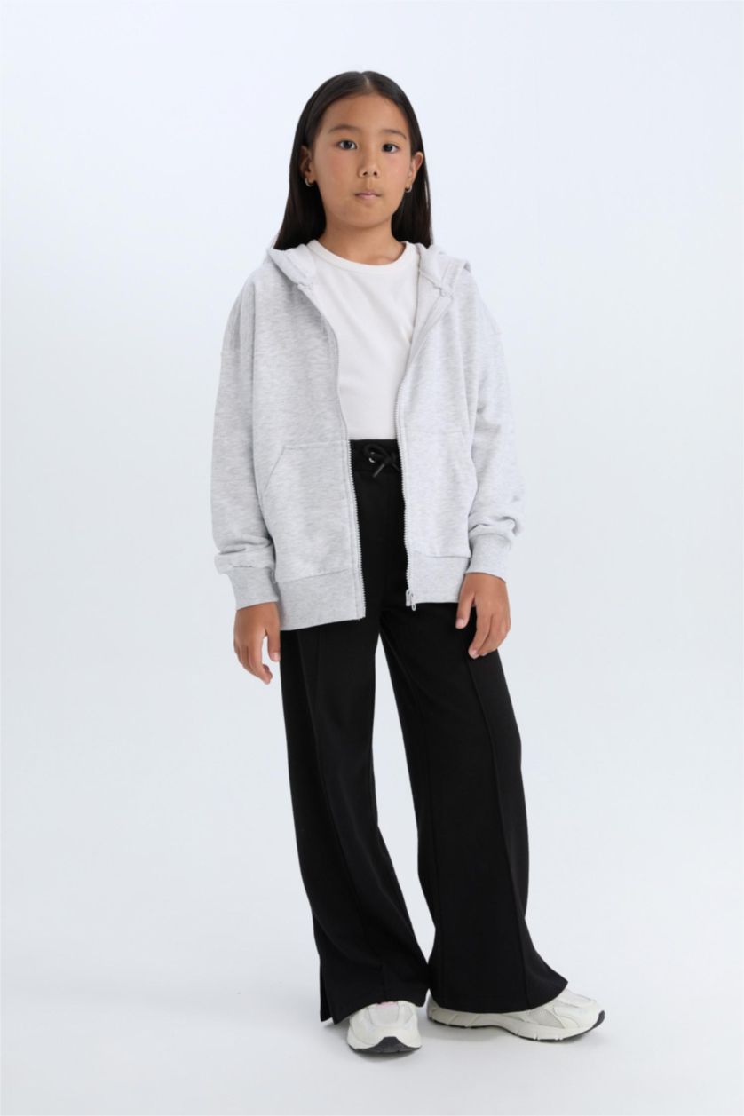 Young Girls - Teen Girls Black Wide Leg Trousers